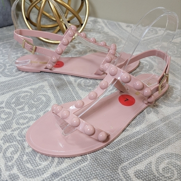 Steve Madden Lolie PC Stud Strap Sandals Pink Size 7 - Picture 6 of 16